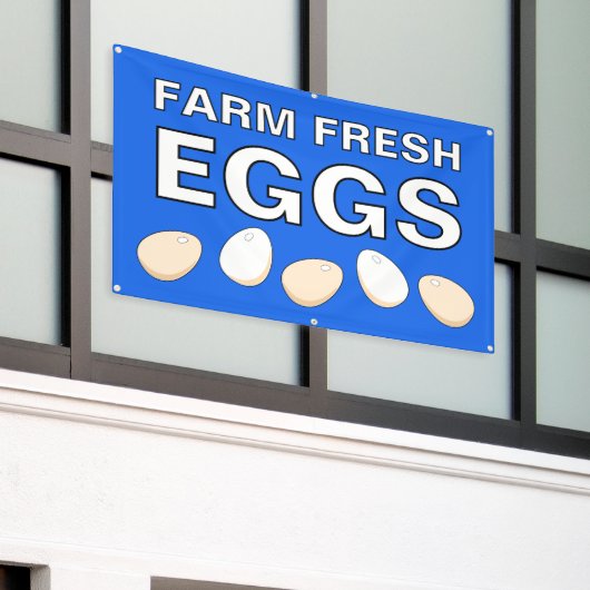 Farm Fresh Eggs Banner (Buitenkant Gebouw)