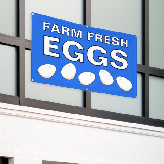Farm Fresh Eggs Banner (Buitenkant Gebouw)