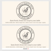 Farm Fresh Eggs Chicken Coop Rustic cartoon label  (Vel)