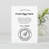 Farm Fresh Eggs Chicken Coop Rustic Country Farm Bedankkaart (Staand voorkant)