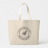 Farm Fresh Eggs Chicken Coop Rustic Country Farm Grote Tote Bag (Achterkant)