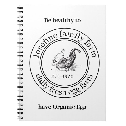 Farm Fresh Eggs Chicken Coop Rustic Country Farm Notitieboek (Voorkant)