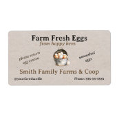 Farm Fresh Eggs Label | Egg Carton Stickers Custom (Voorkant)