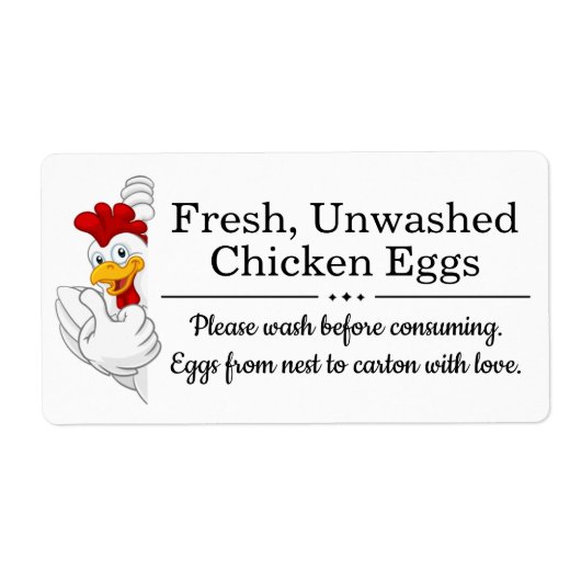 Farm Fresh Eggs | Monogram Egg Carton Etiket (Voorkant)