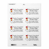 Farm Fresh Eggs | Monogram Egg Carton Etiket (Full Sheet)