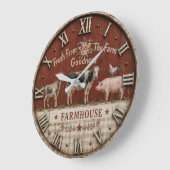 Farm Fresh Farmhouse Animal Grote Klok (Hoek)