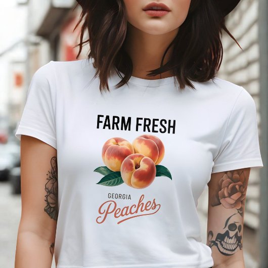 Farm Fresh Georgia Peaches Peach Fruit Lover T-shirt