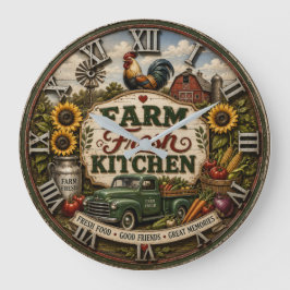 Farm Fresh Kitchen Vintage Country Farmhouse  Grote Klok