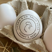 Farm Fresh Marking Your Name Chicken Hen Egg Stamp Rubberstempel