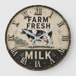 Farm Fresh Milk Vintage Dairy Farmhouse Grote Klok