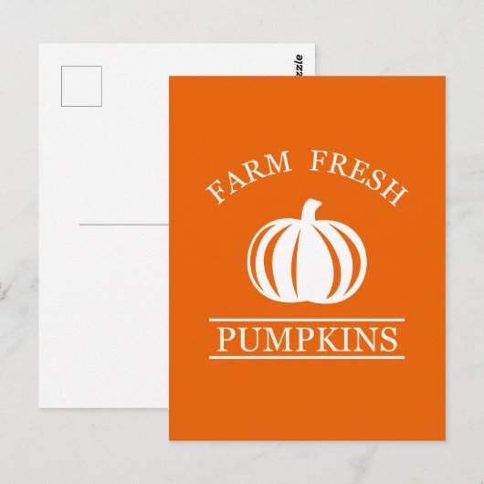 Farm fresh pumpkins briefkaart (Voorkant / Achterkant)