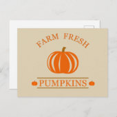 Farm fresh pumpkins feestdagenkaart (Voorkant / Achterkant)