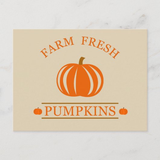 Farm fresh pumpkins feestdagenkaart (Voorkant)