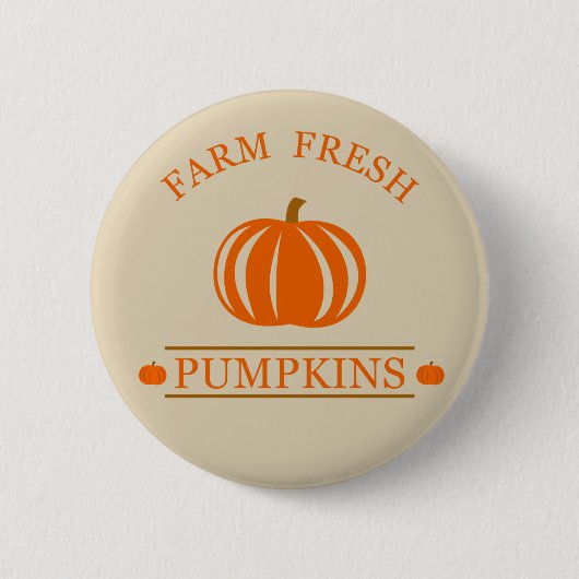 Farm fresh pumpkins ronde button 5,7 cm (Voorkant)