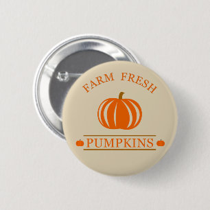 Farm fresh pumpkins ronde button 5,7 cm
