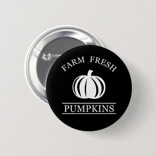 Farm fresh pumpkins ronde button 5,7 cm (Voorkant /achterkant)