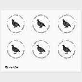 Farm Fresh Quail Eggs Ronde Sticker (Vel)