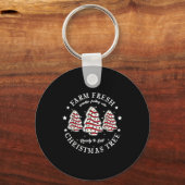 Farm Fresh Ready To Eat Christmas Tree Cake Funny Sleutelhanger (Voorkant)