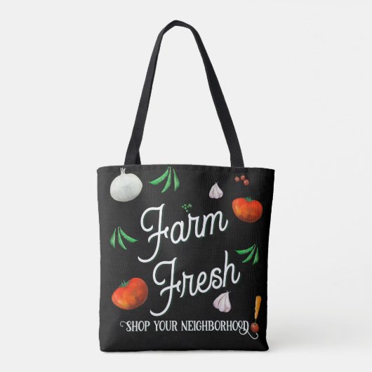 Farm fresh, shop your neighborhood tote bag (Achterkant)