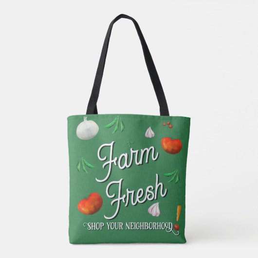 Farm fresh, shop your neighborhood tote bag (Achterkant)
