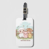 Farm friends forever - cute & cozy bagagelabel (Voorkant (verticaal))