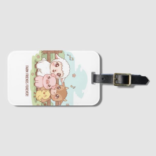 Farm friends forever - cute & cozy bagagelabel (Voorkant (horizontaal))