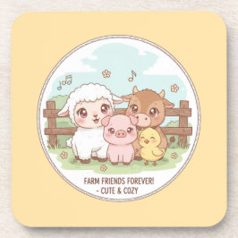 Farm friends forever - cute & cozy bier onderzetter