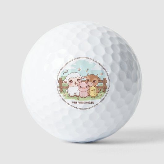 Farm friends forever - cute & cozy golfballen (Voorkant)