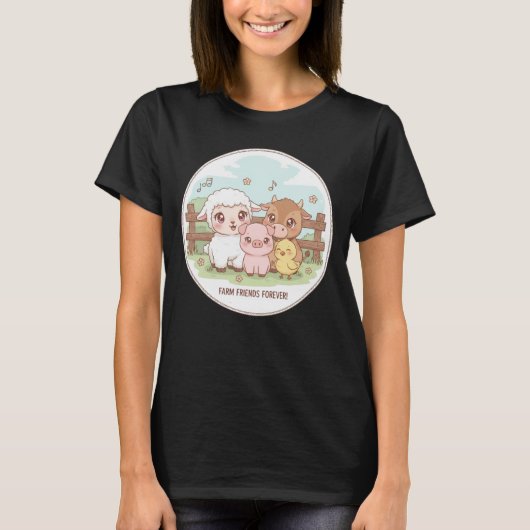 Farm friends forever - cute & cozy t-shirt (Voorkant)