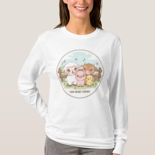 Farm friends forever - cute & cozy t-shirt (Voorkant)