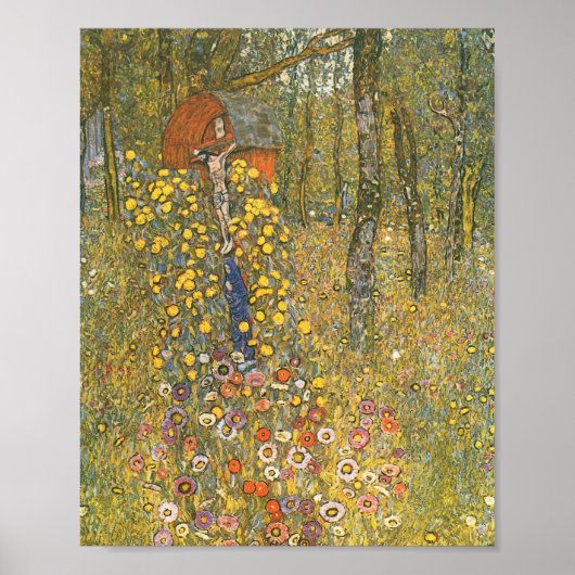 Farm Garden With Crucifix By Gustav Klimt Poster (Voorkant)