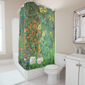 Farm Garden With Sunflowers Gustav Klimt Douchegordijn (In situ)