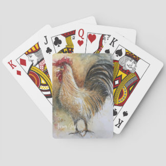 Farm Girl Artistry Rooster Playing Cards Pokerkaarten