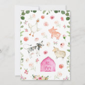 Farm Girl Baby Shower Kaart (Achterkant)