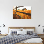 Farm House And Rail Fence In Grand Teton Canvas Afdruk (Insitu (Slaapkamer))