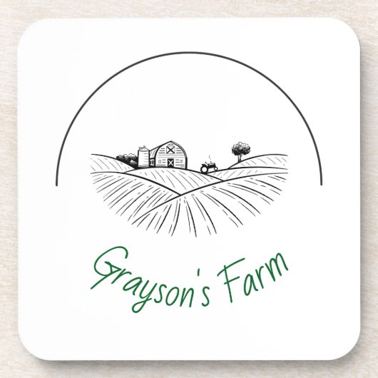 Farm Life Hard plastic coaster Bier Onderzetter (Voorkant)