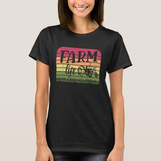Farm Life Rancher Barnyard Harvest Farming Barn Ca T-shirt (Voorkant)