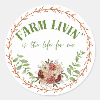 Farm Livin' Ronde Sticker