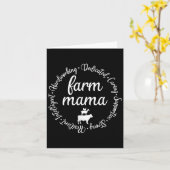 Farm Mama Hardworking Dedicated Goat Chicken G Cow Kaart (Gele Bloem)