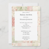 Farm Mint Pink Floral Quilt Bridal Shower Kaart (Voorkant)