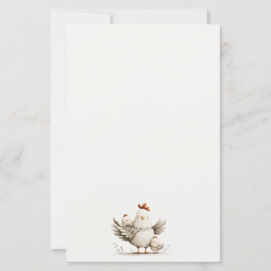 Farm Mum Baby Chick Advice For Mum Baby Shower (Achterkant)