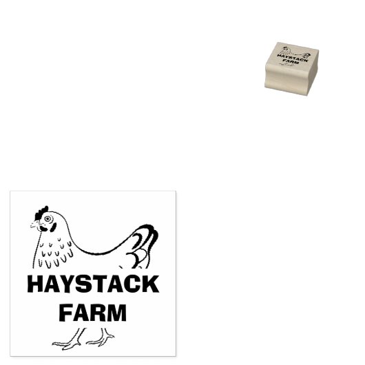 Farm Name Personalized egg Rubberstempel (Gestempeld)