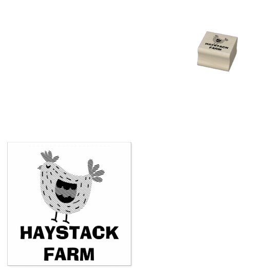 Farm Name Personalized egg Rubberstempel (Gestempeld)