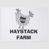 Farm Name Personalized egg Tissuepapier (Voorkant)
