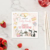 Farm Party Animals Birthday Party Square Servet (Insitu)