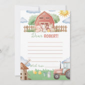 Farm Party Birthday Time Capsule Card Kaart (Voorkant)