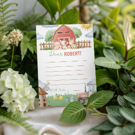 Farm Party Birthday Time Capsule Card Kaart