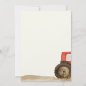 Farm Ranch Themed Birthday Invite with Tractor Kaart (Achterkant)