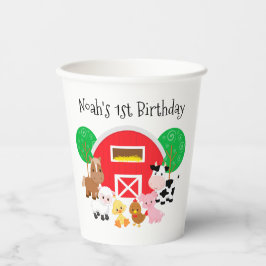 Farm Themed Birthday Party Paper Cups Papieren Bekers