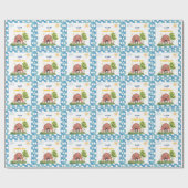 Farm Three I-E-I-O 3rd Birthday Cadeaupapier (Vlak)